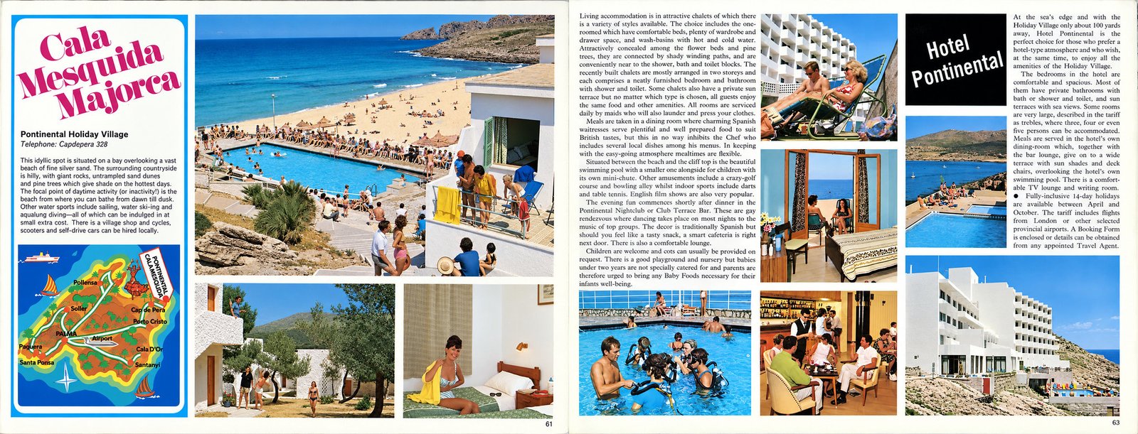 Pontinental Cala Mesquida, Majorca 1972 brochure
