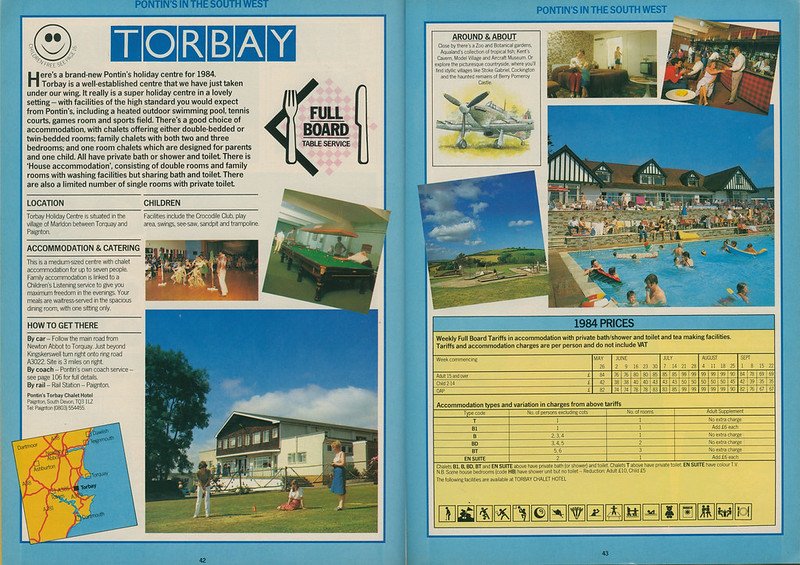 Pontins Torbay Holiday Centre 1984 brochure
