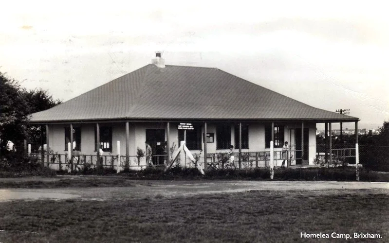 Vintage postcard of Homelea Holiday Camp in Brixham