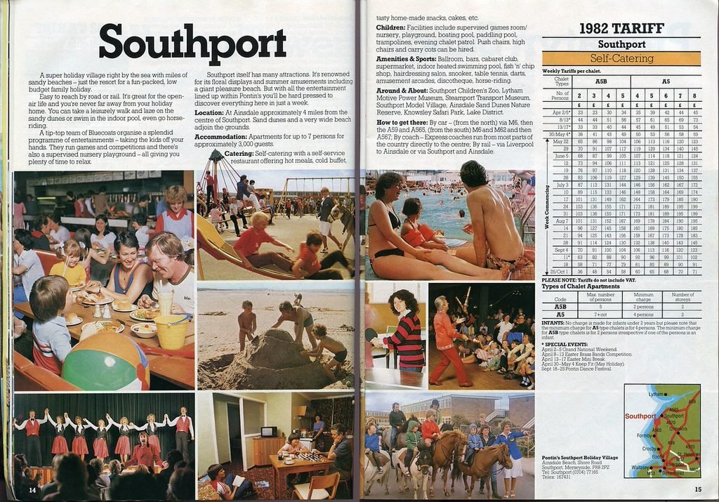 Pontins Southport 1982 brochure