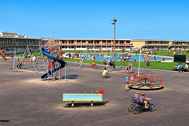 Pontins Southport chalets and boating lake