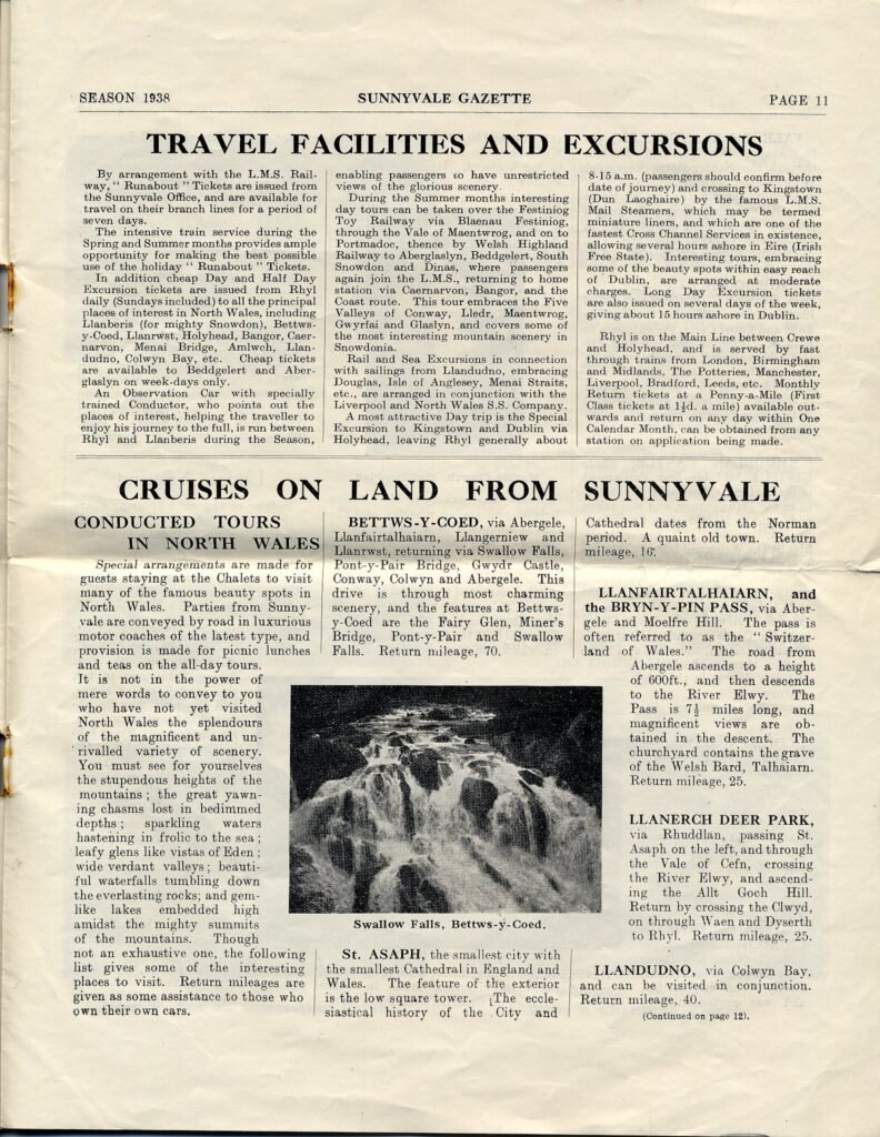 Sunnyvale Holiday Camp brochure 1938