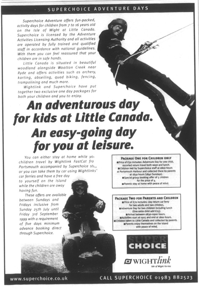 Superchoice Little Canada advert 1999