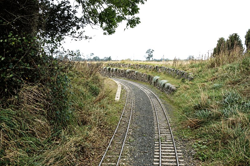 The halfway station and passing loop on the Oakhill manor miniature railway 1987