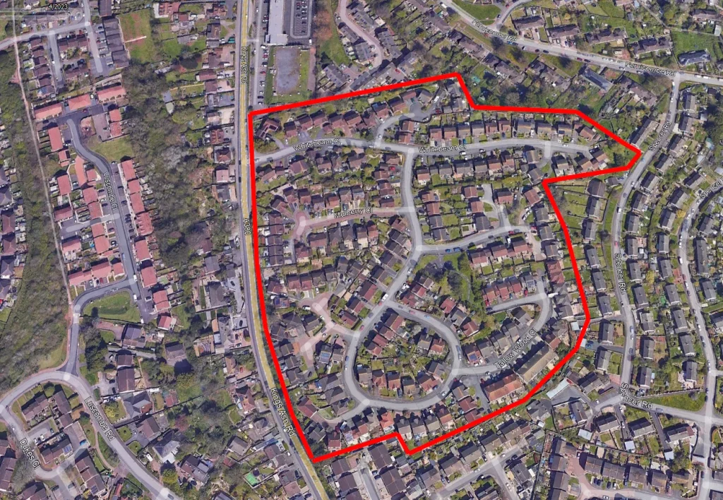 Map showing the former location of Pontins South Devon holiday camp