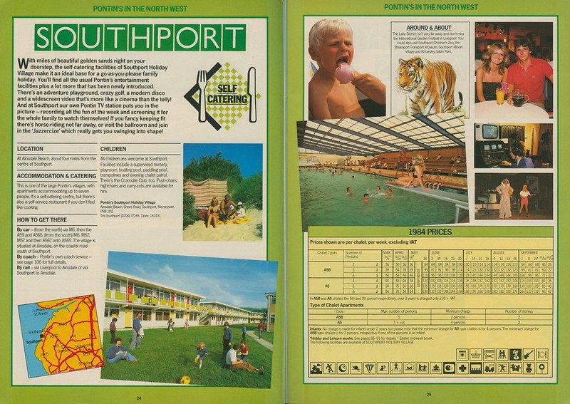 Pontins Southport 1984 brochure