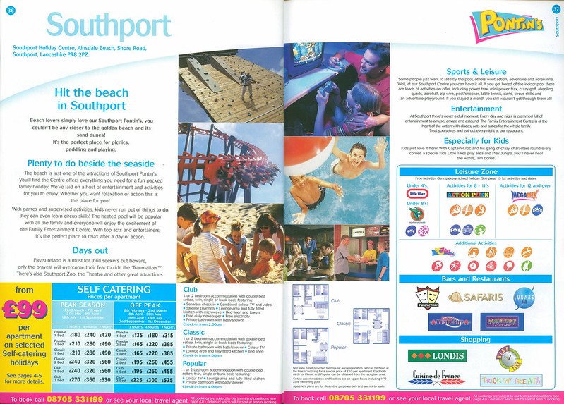 Pontins Southport brochure 2002