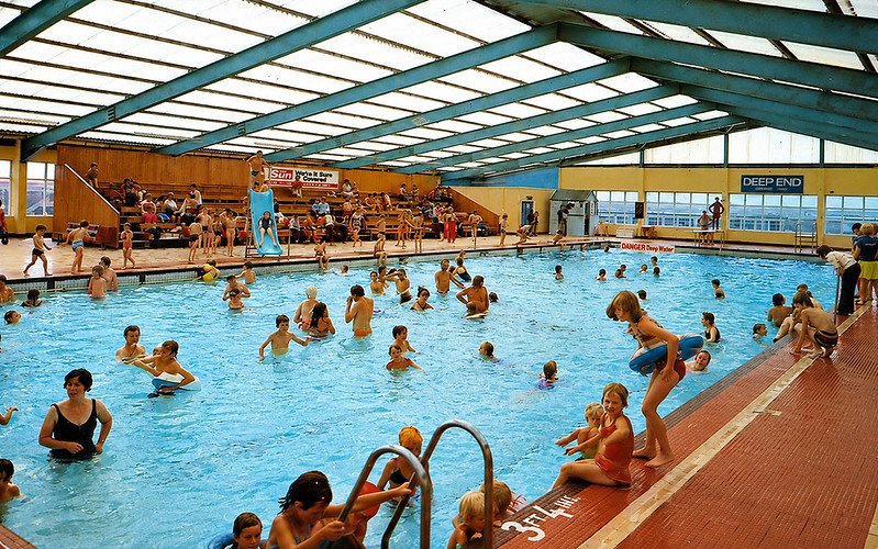 Pontins Southport indoor swimming pool 1970s