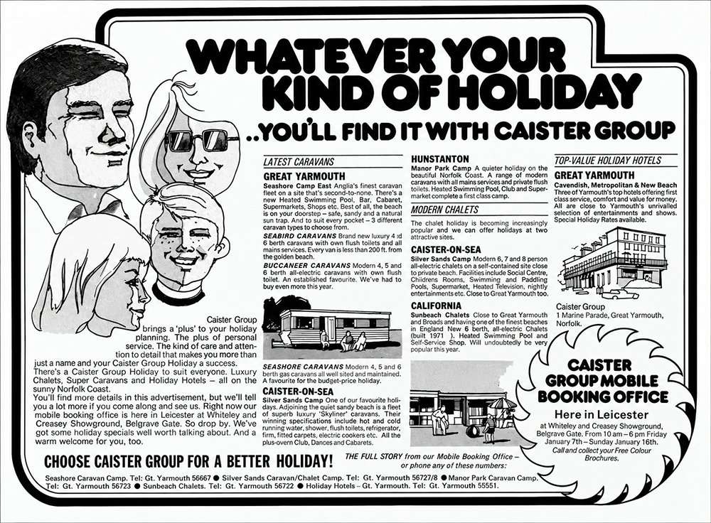 Caister Group advert 1972