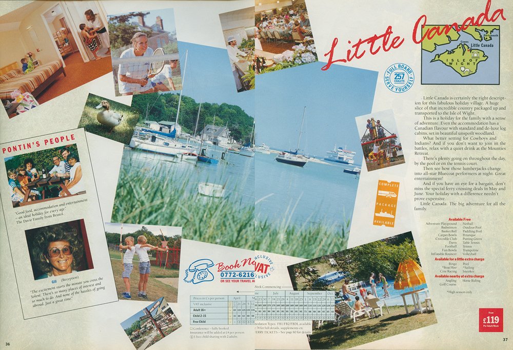 Pontins Little Canada brochure 1990
