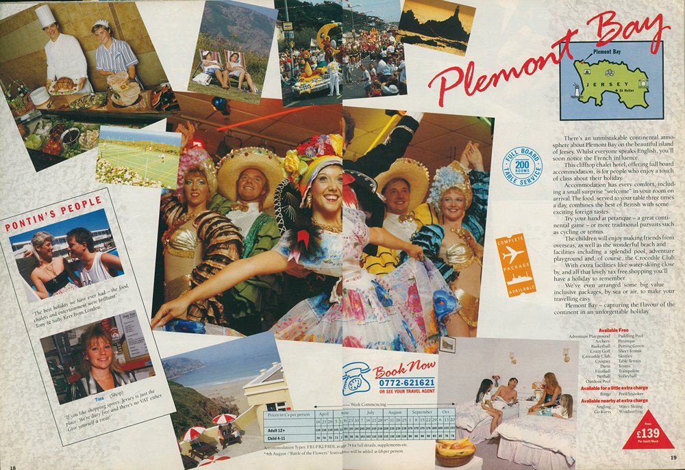Pontins Plemont Bay brochure 1990
