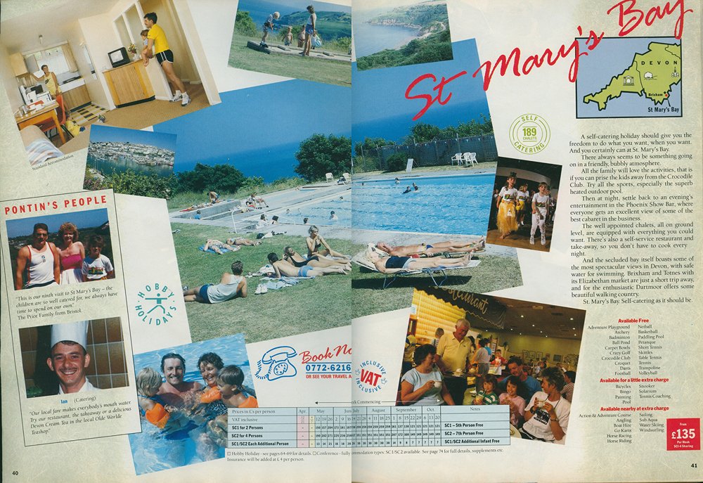 Pontins St Mary's Bay brochure from 1990