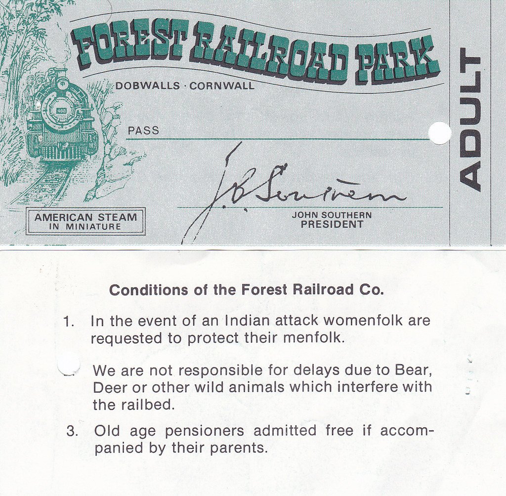 Dobwalls ticket from 1980