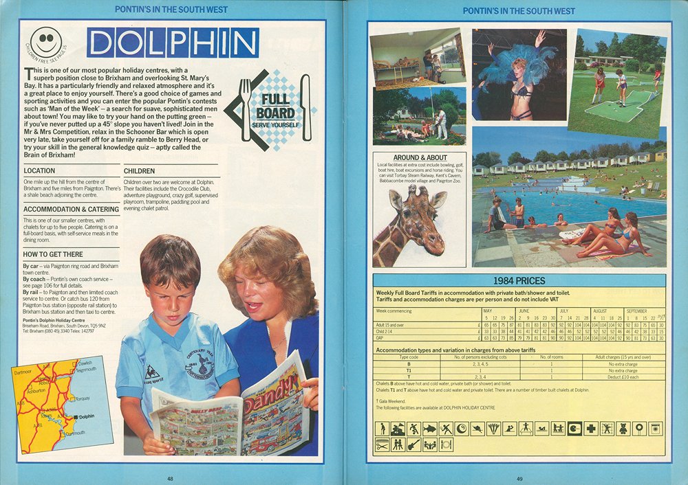 Pontins Dolphin 1984 brochure